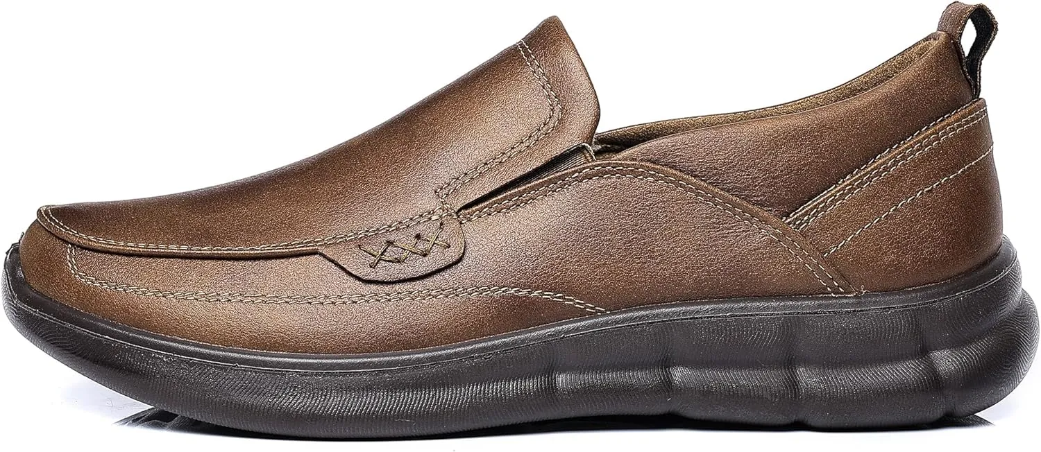 Trsorini Mens Slip-on Casual Loafers Shoes Classic Bussiness Lightweight Soft Shoes Office Comfortable for Male