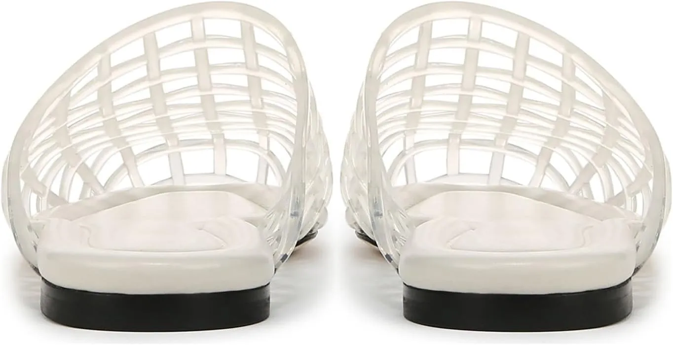 UBWDU Womens Clear Jelly Shoes Slip on Closed Toe Jelly Mesh Flats Sandals Slides Comfortable Summer Beach Slippers