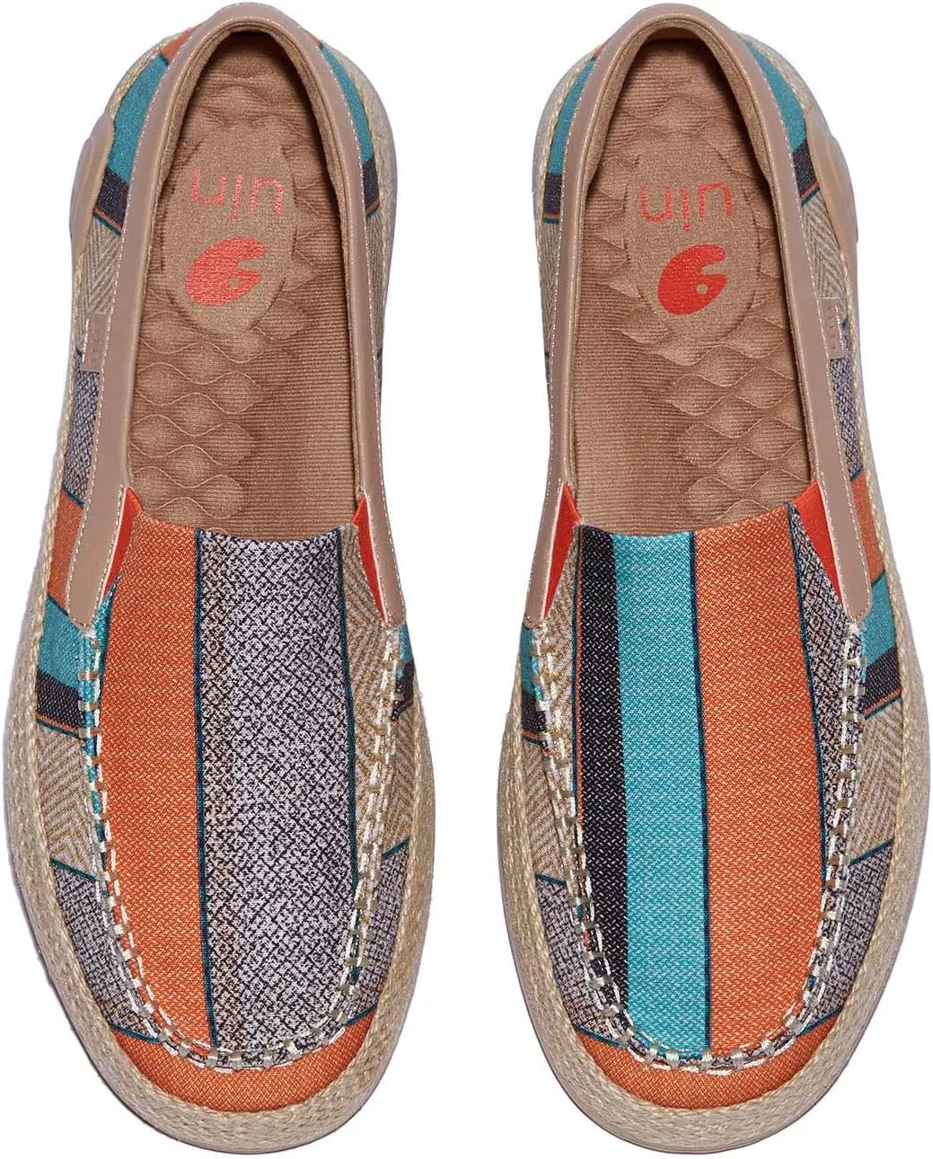UIN Men's Espadrilles Slip OnsLightweight Walking Casual Loafers Comfortable Art Painted Travel Shoes Marbella Series