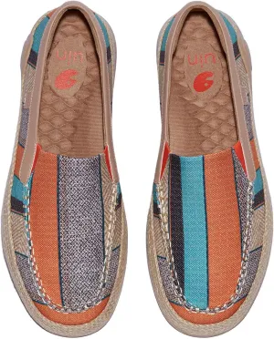 UIN Men's Espadrilles Slip OnsLightweight Walking Casual Loafers Comfortable Art Painted Travel Shoes Marbella Series