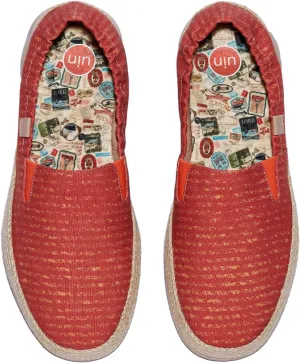UIN Men's Espadrilles Slip OnsLightweight Walking Casual Loafers Comfortable Art Painted Travel Shoes Marbella Series