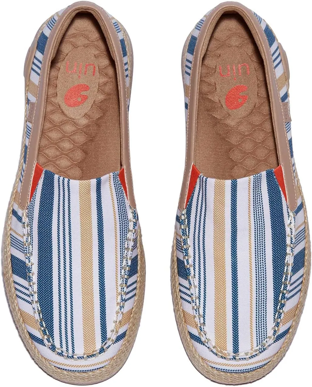 UIN Men's Espadrilles Slip OnsLightweight Walking Casual Loafers Comfortable Art Painted Travel Shoes Marbella Series