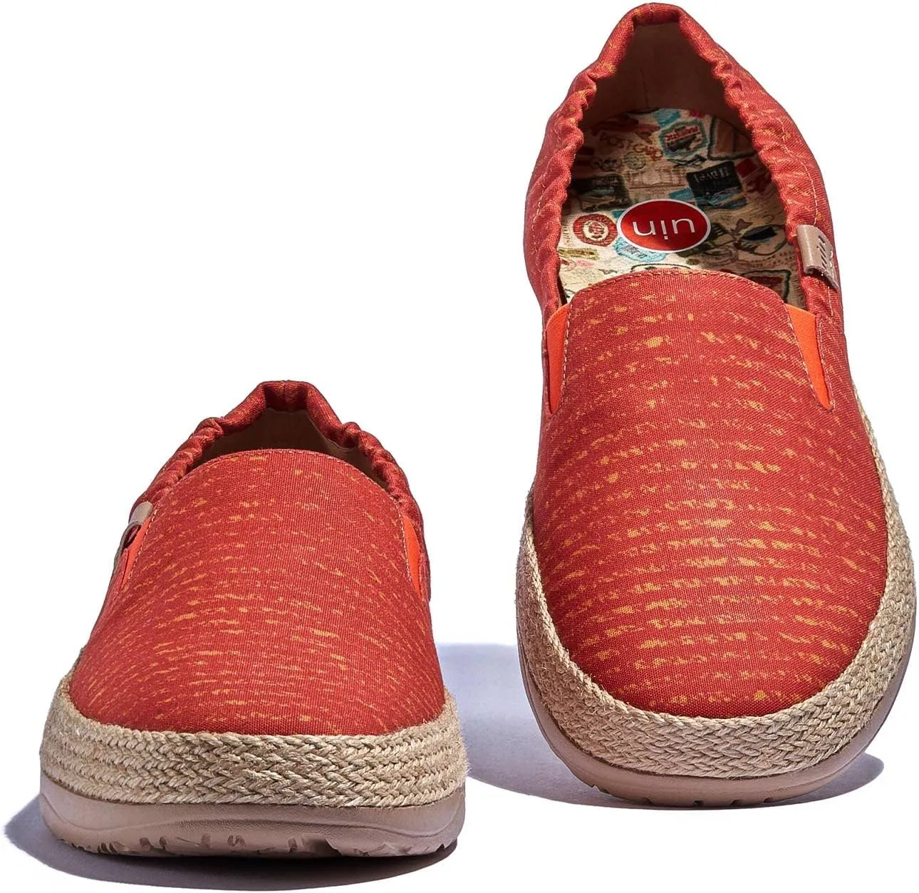 UIN Men's Espadrilles Slip OnsLightweight Walking Casual Loafers Comfortable Art Painted Travel Shoes Marbella Series