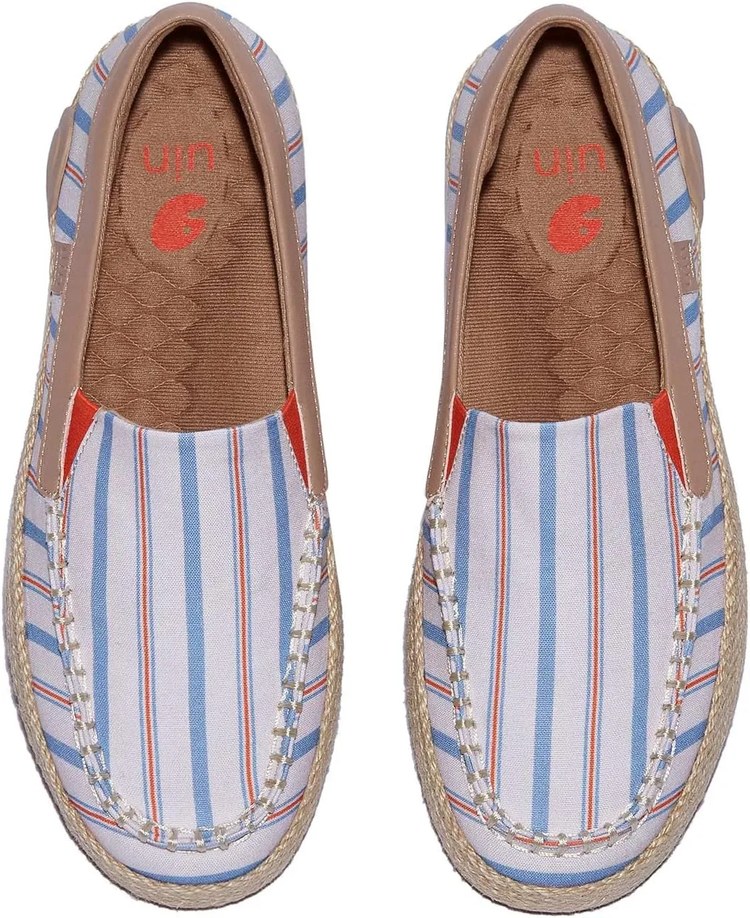 UIN Women's Espadrilles Slip On Lightweight Walking Casual Loafers Comfortable Art Painted Travel Shoes Marbella Series