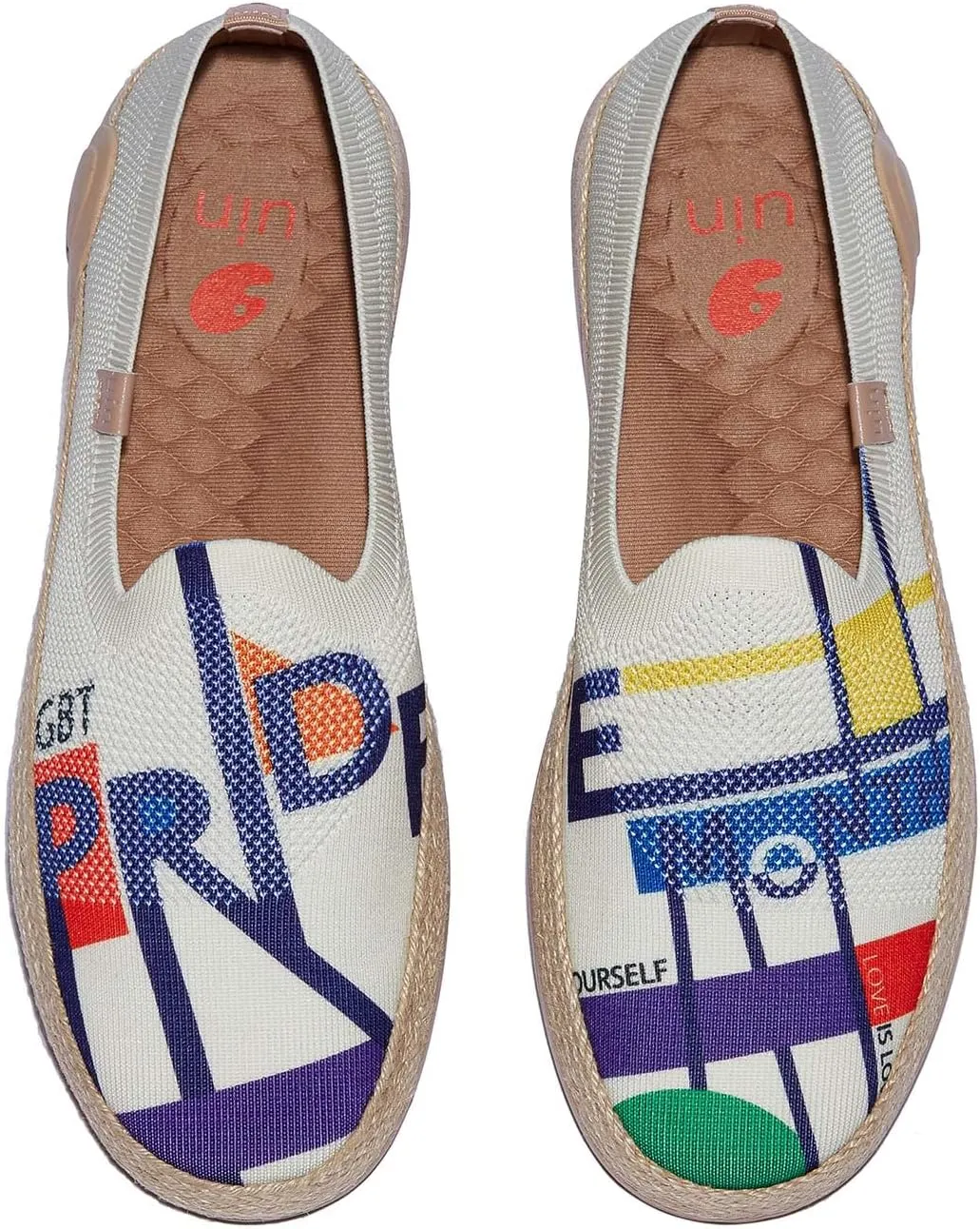 UIN Women's Espadrilles Slip On Lightweight Walking Casual Loafers Comfortable Art Painted Travel Shoes Marbella Series