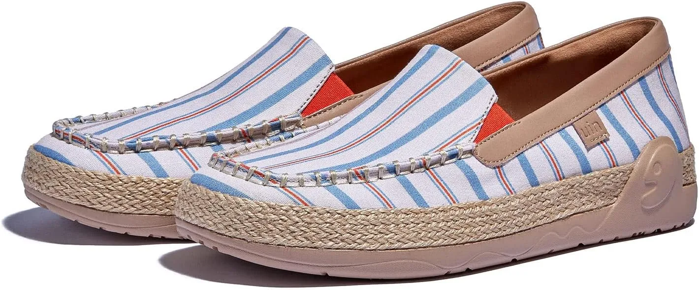 UIN Women's Espadrilles Slip On Lightweight Walking Casual Loafers Comfortable Art Painted Travel Shoes Marbella Series