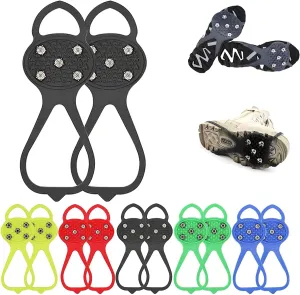 Universal Non-Slip Gripper Spikes, Universal Gripper Spikes Non Slip Shoe Spikes, Traction Cleats Ice Snow Grips, Anti Slip Rubber Grips for Hiking Mountaineering Walking