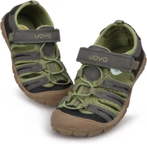 UOVO Boys Sandals Kids Sandals Hiking Athletic Closed-Toe Beach Summer Sandals for Boys Quick-Dry Slip Resistant