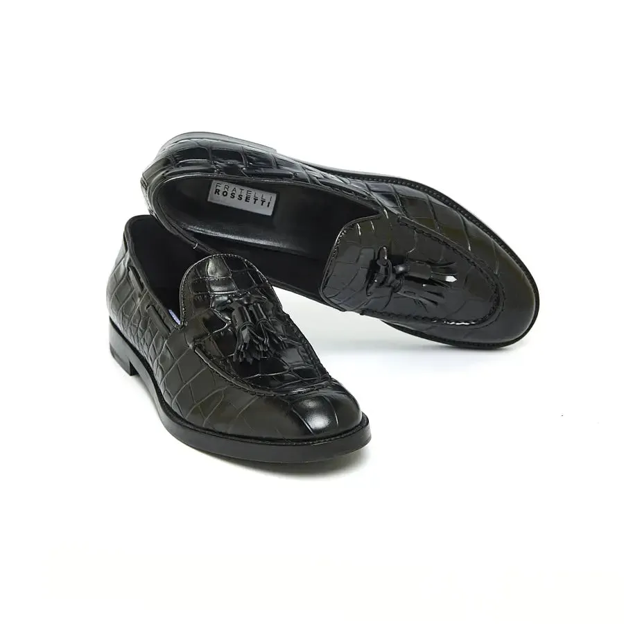 Urban Allure Croc-Embossed Loafers