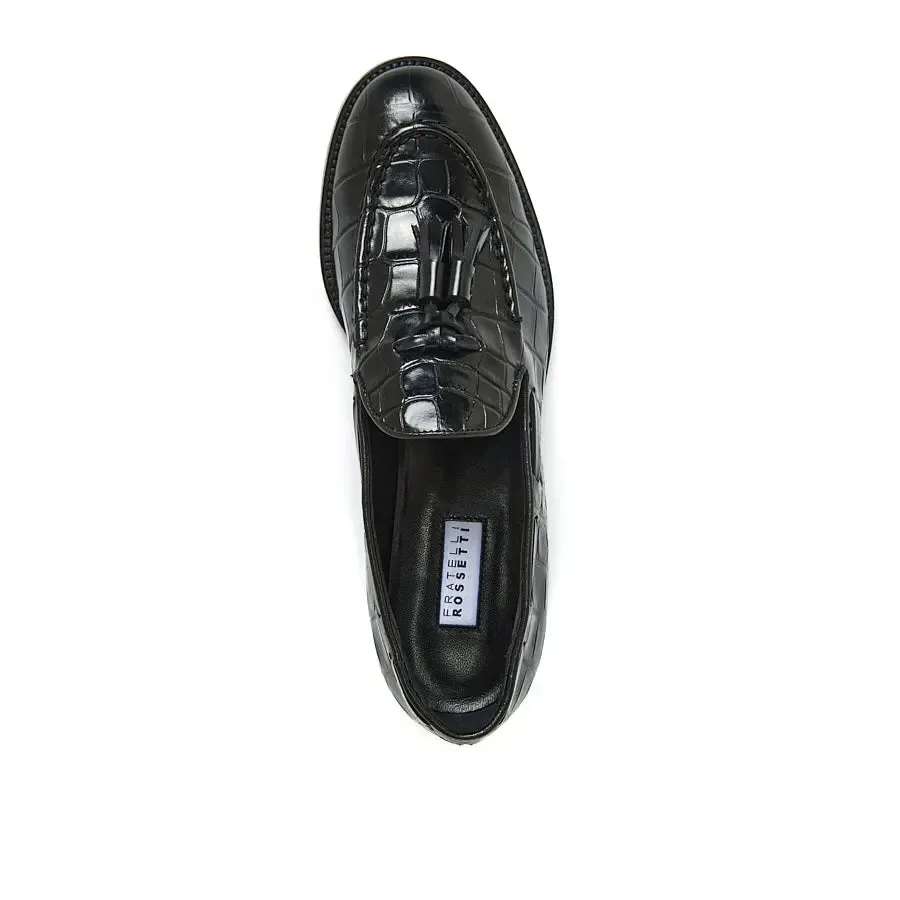 Urban Allure Croc-Embossed Loafers
