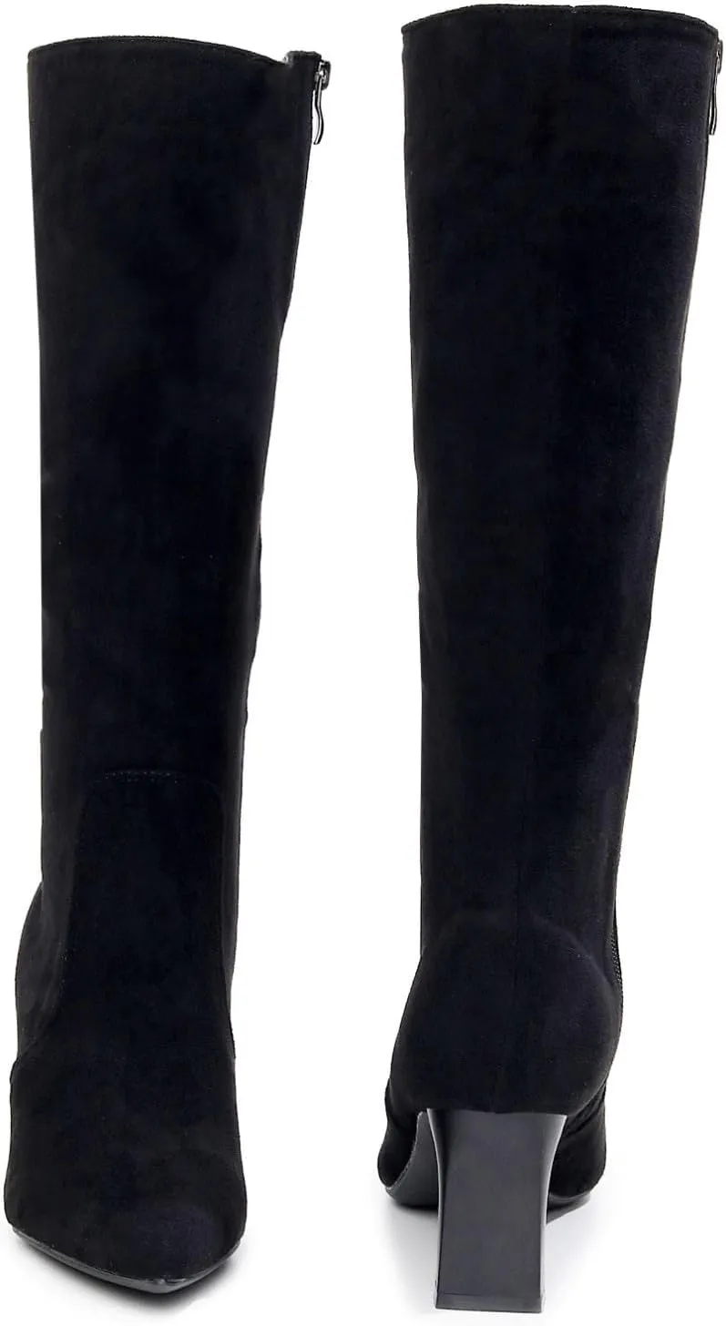 VenusCelia Women's Knee High Stretchy Fashion Boots