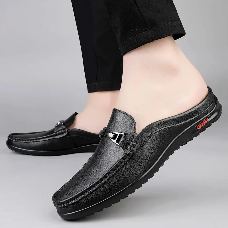 Vittorio Horsebit Backless Loafers