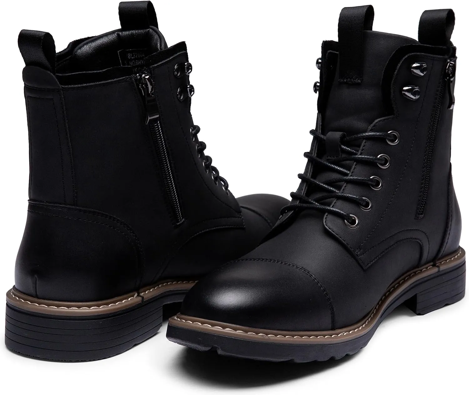 Vostey Mens Boots Motorcycle Casual Boots for Men Zipper Fashion Chukka Boots Mens