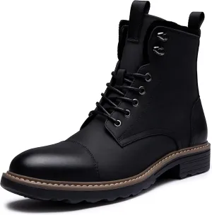 Vostey Mens Boots Motorcycle Casual Boots for Men Zipper Fashion Chukka Boots Mens