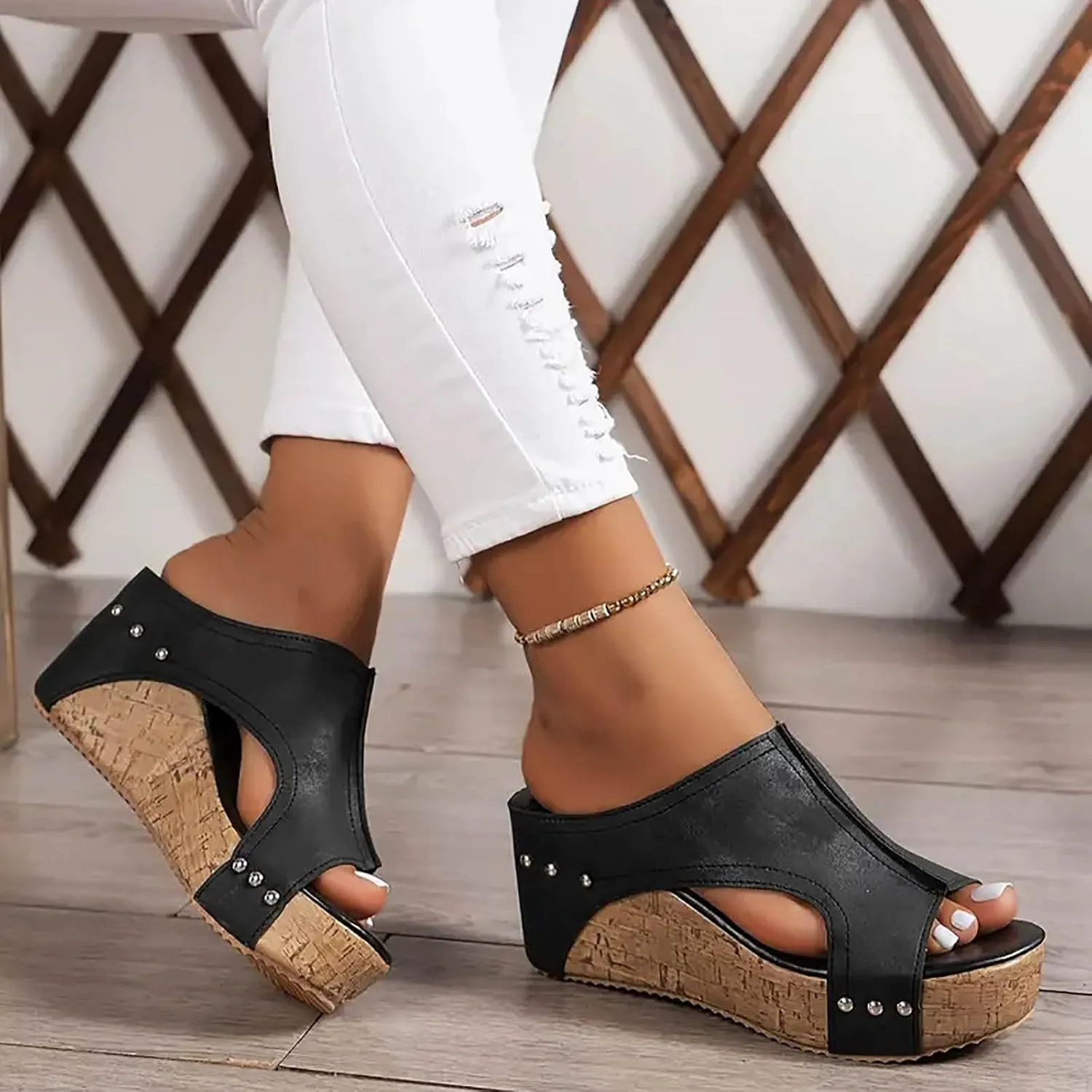 Wedge Sandals for Women 2025 Dressy Platform Open Toe Espadrilles Wedges Heels Sandal Comfortable Wide Width Boho Summer Beach Slides