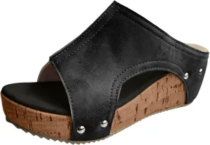 Wedge Sandals for Women 2025 Dressy Platform Open Toe Espadrilles Wedges Heels Sandal Comfortable Wide Width Boho Summer Beach Slides