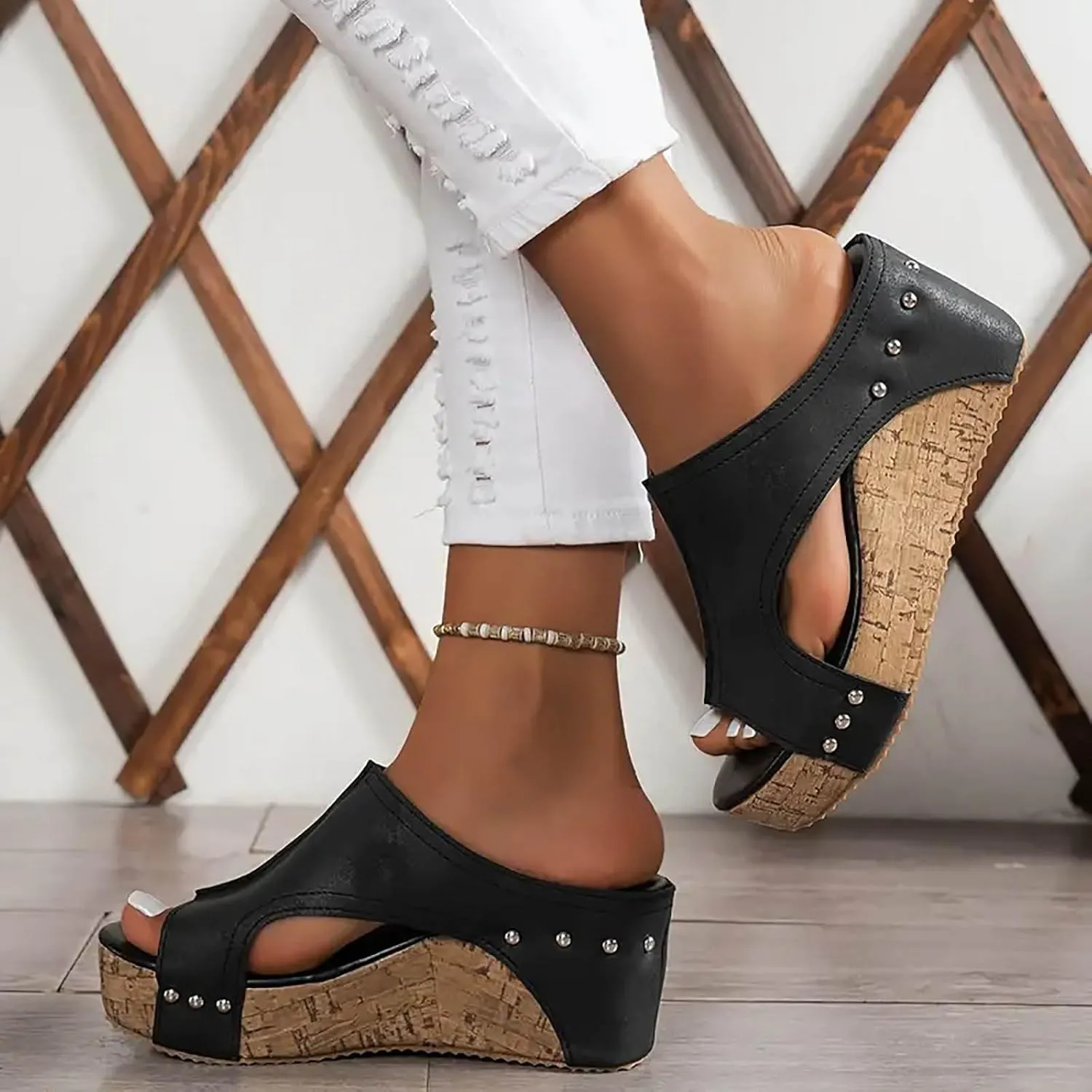 Wedge Sandals for Women 2025 Dressy Platform Open Toe Espadrilles Wedges Heels Sandal Comfortable Wide Width Boho Summer Beach Slides