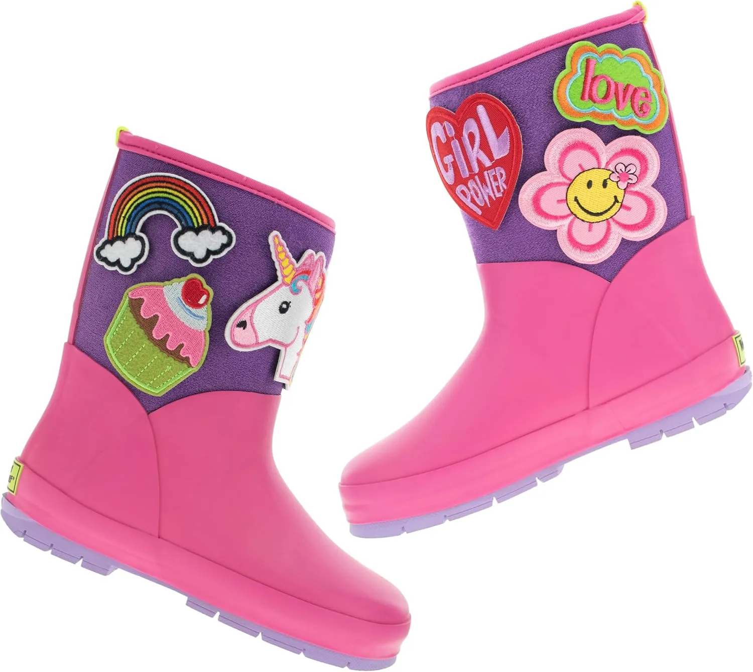 Western Chief Kids Puddle Patch Waterproof Boot with Removable Patches