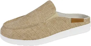 Women Canvas Slip On Lightweight Mule Sneaker,Summer Fashion Back Flats Walking Shoes Closed Round Toe Low Top Casual Loafer Comfort Leopard Print Flat Slippers,Non-Slip Sneakers 2025