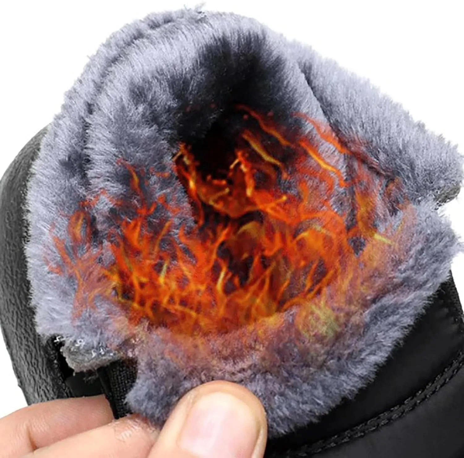 Women Snow Boots Waterproof Cloth: Mens Fur Lined Platform Boots Comfy Barefoot Shoes Hiking Boots Warm Winter Slip-Ons Wide Calf Grounded Footwear Mini Ankle Booties