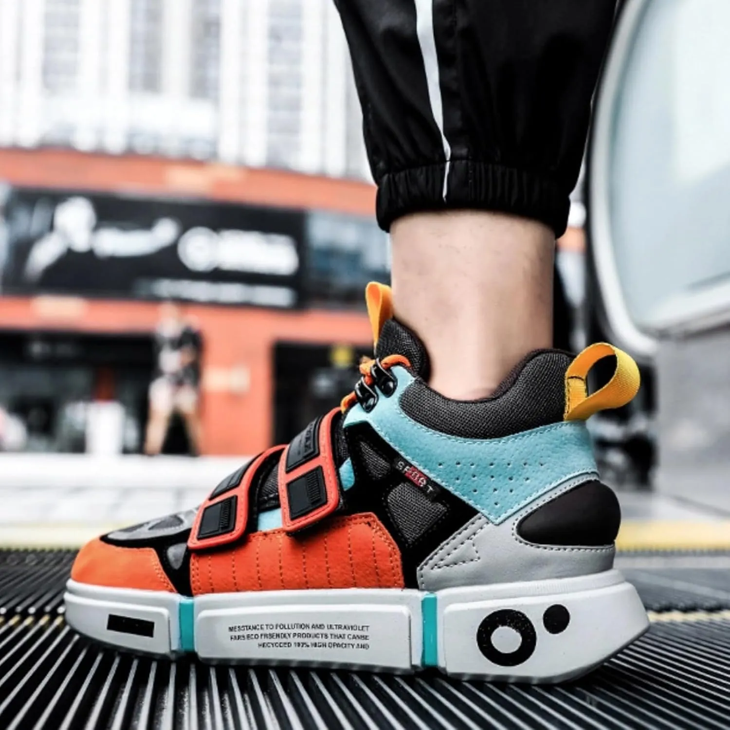 Women Vibrant Colorful Fashion Sneakers, Breathable Lightweight Urban Footwear, Trendy Adjustable Street Shoes, Couple Matching