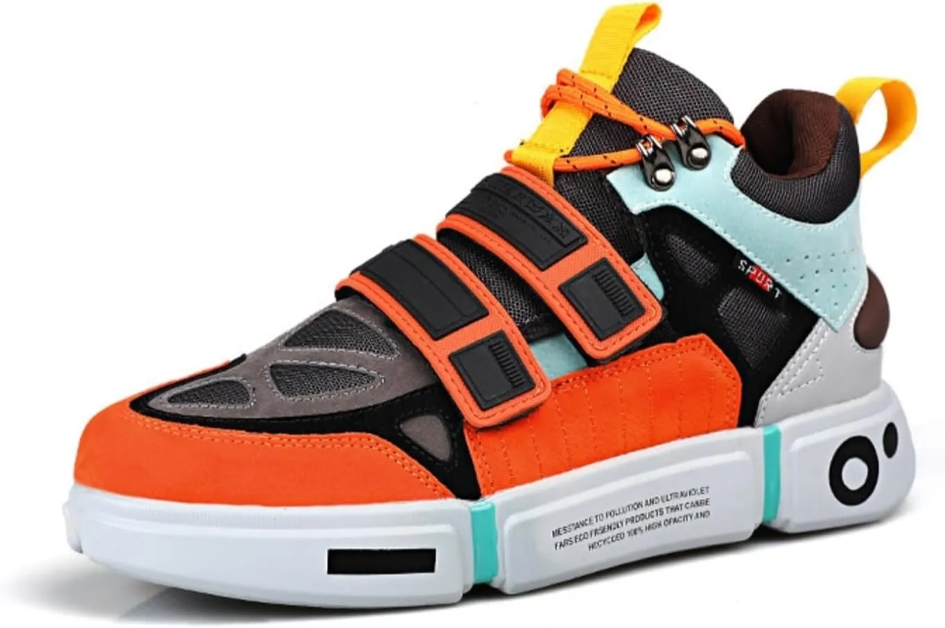 Women Vibrant Colorful Fashion Sneakers, Breathable Lightweight Urban Footwear, Trendy Adjustable Street Shoes, Couple Matching