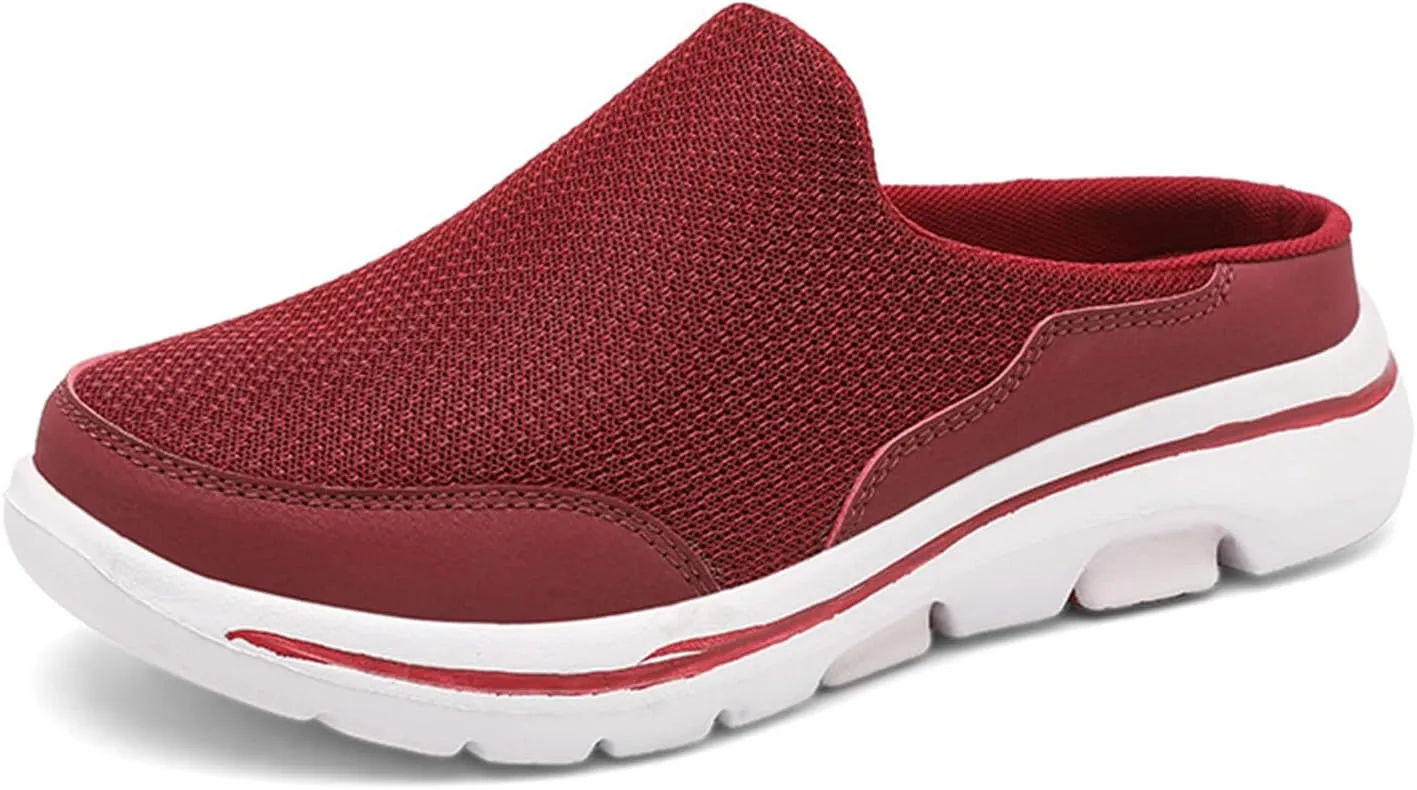 Women's Backless Walking Sneakers Summer Slip-on Mule Shoes Closed Toe Slip On Mesh Breathable Slippers Comfort Lightweight Casual Soft Soles Shoes Going Out Sports Outdoor Trendy Footwear