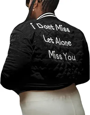 Women's Baseball Varsity Jacket Cropped Bomber Quilted Jackets Vintage Casual Lightweight Crop Top Coat
