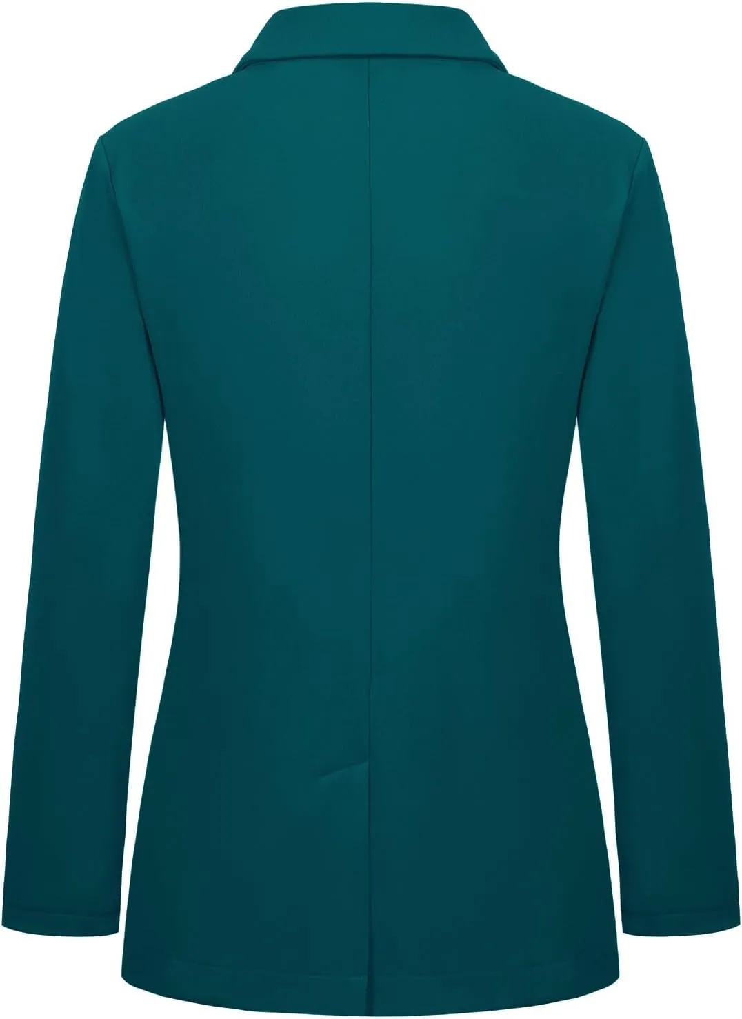 Womens Blazer One Button Jacket Suits Notched Lapel Casual Work Office Long Sleeve Blazer with Pockets