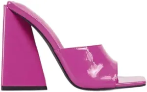 Womens Chunky High Heel Slip on Sandals