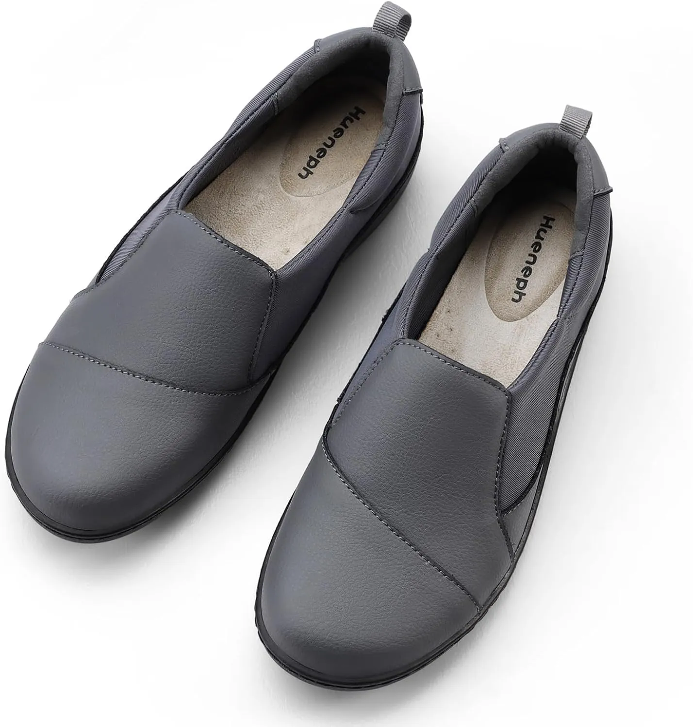 Women's Comfort Leather Loafers Cute Casual Slip On Lightweight Walking Flats Everyday Work Shoes