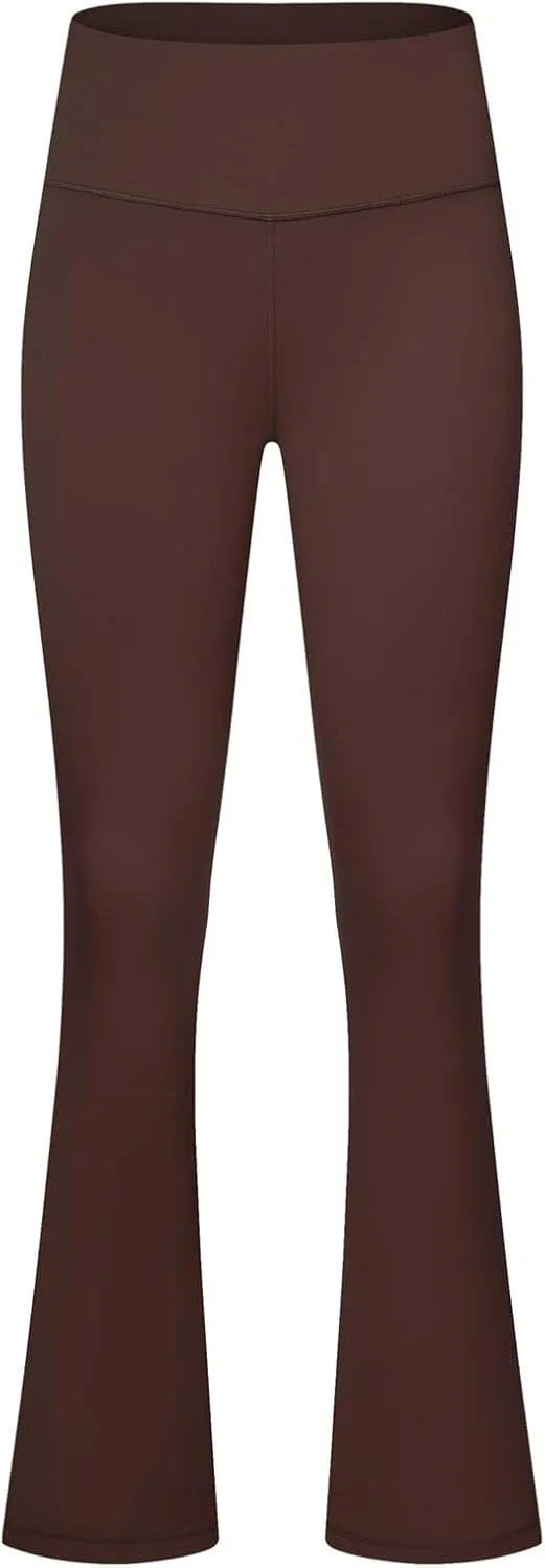 Women's Flared Dance Pants - Stretchy High Waisted Capris for Zumba, Jazzercise & Studio Fitness Classes