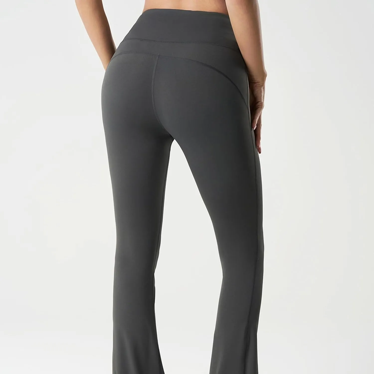 Women's Flared Dance Pants - Stretchy High Waisted Capris for Zumba, Jazzercise & Studio Fitness Classes