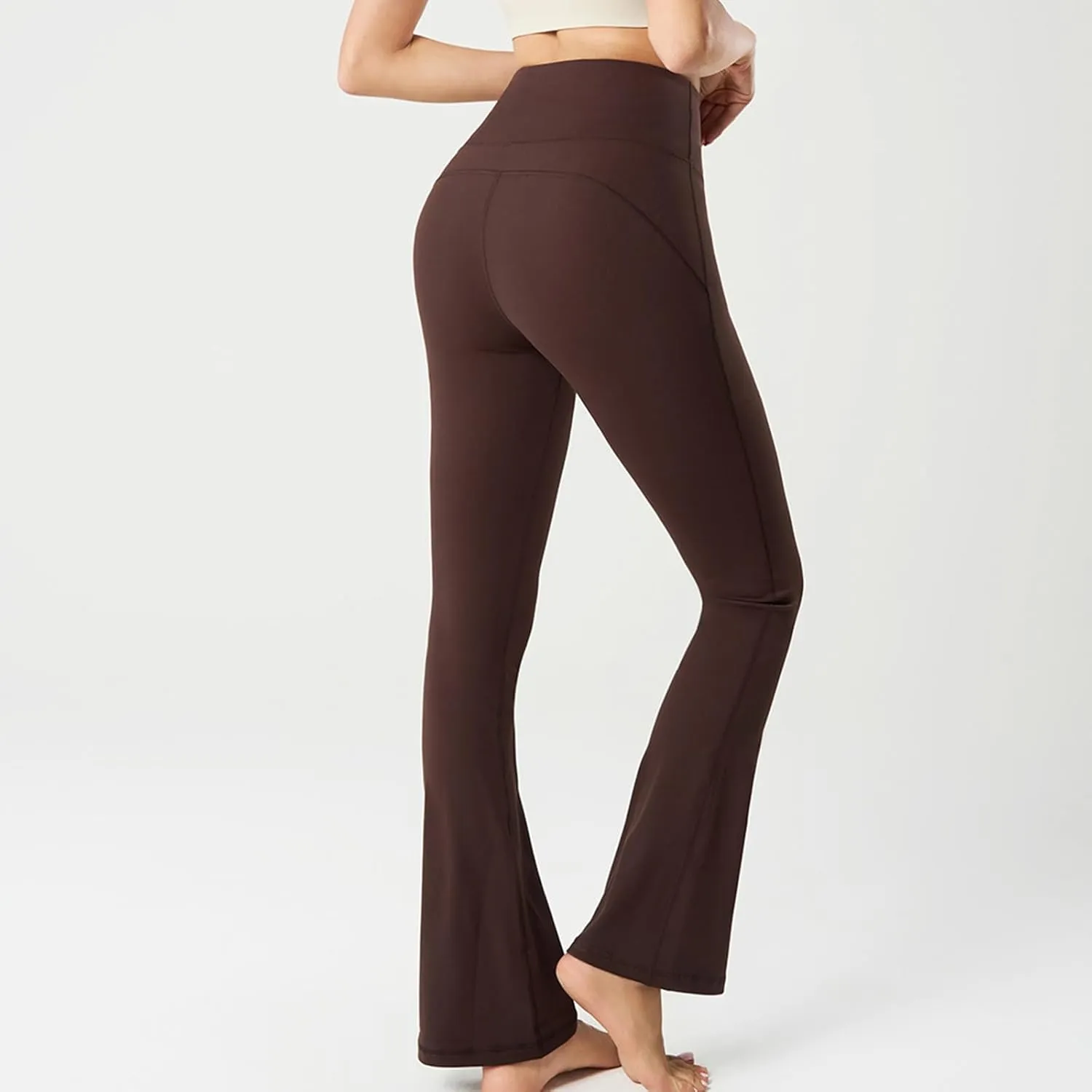 Women's Flared Dance Pants - Stretchy High Waisted Capris for Zumba, Jazzercise & Studio Fitness Classes