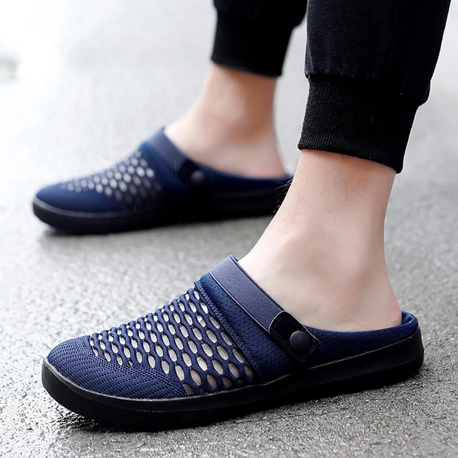 Womens Garden Clogs Shoes Mesh Breathable Quick Drying Sandals Slippers Beach Footwear Summer Casual Slip On Lightweight Walking