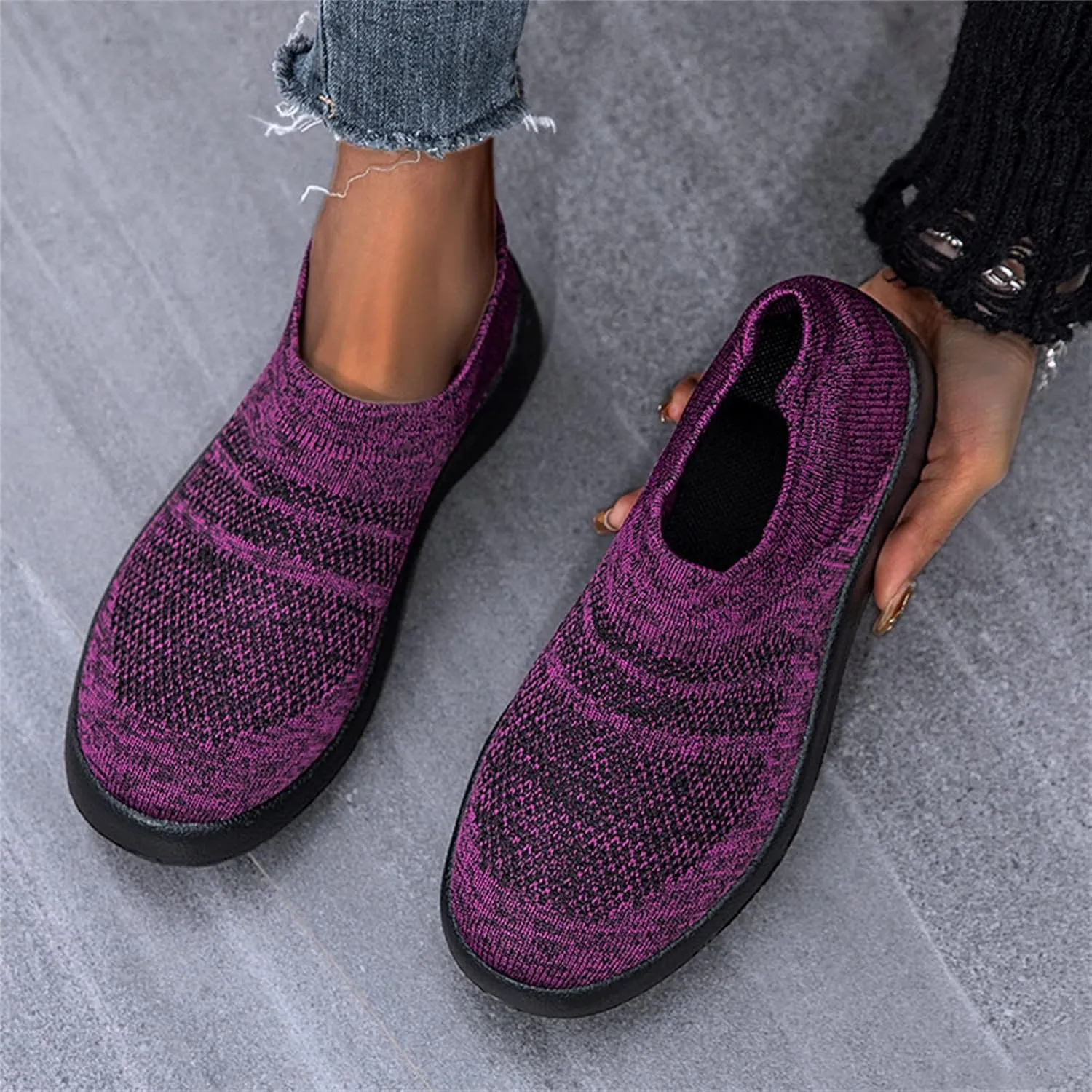Womens Non Slip Work Shoes Slip On Water Resistant Tennis Shoes Men Mesh Ladies Casual Shoes High Top Sneakers Platform Tennis Shoe Loafers Shoe