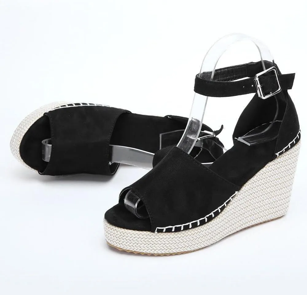 Women's Platform Sandals 2025 Espadrilles Dressy Casual Sandals Travel Slides Wedge Ankle Strap Open Toe Sandal 2025