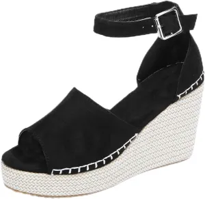 Women's Platform Sandals 2025 Espadrilles Dressy Casual Sandals Travel Slides Wedge Ankle Strap Open Toe Sandal 2025