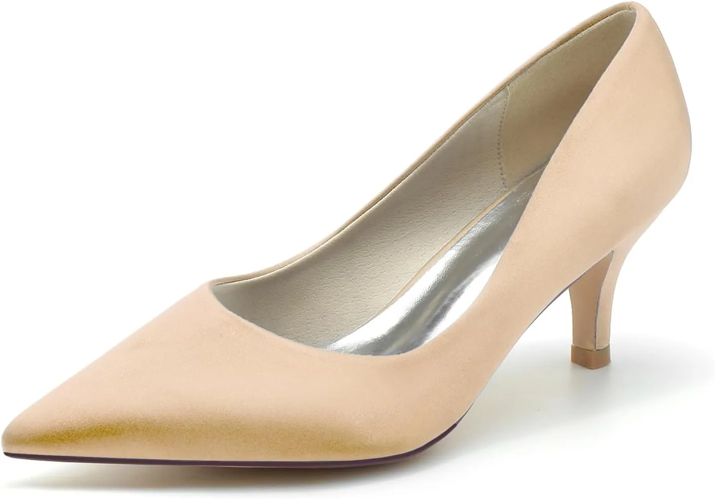 Women's Pumps Slip On Closed Toe Bridal Shoes Pointed Toe Wedding Party Evening Dress Sandles