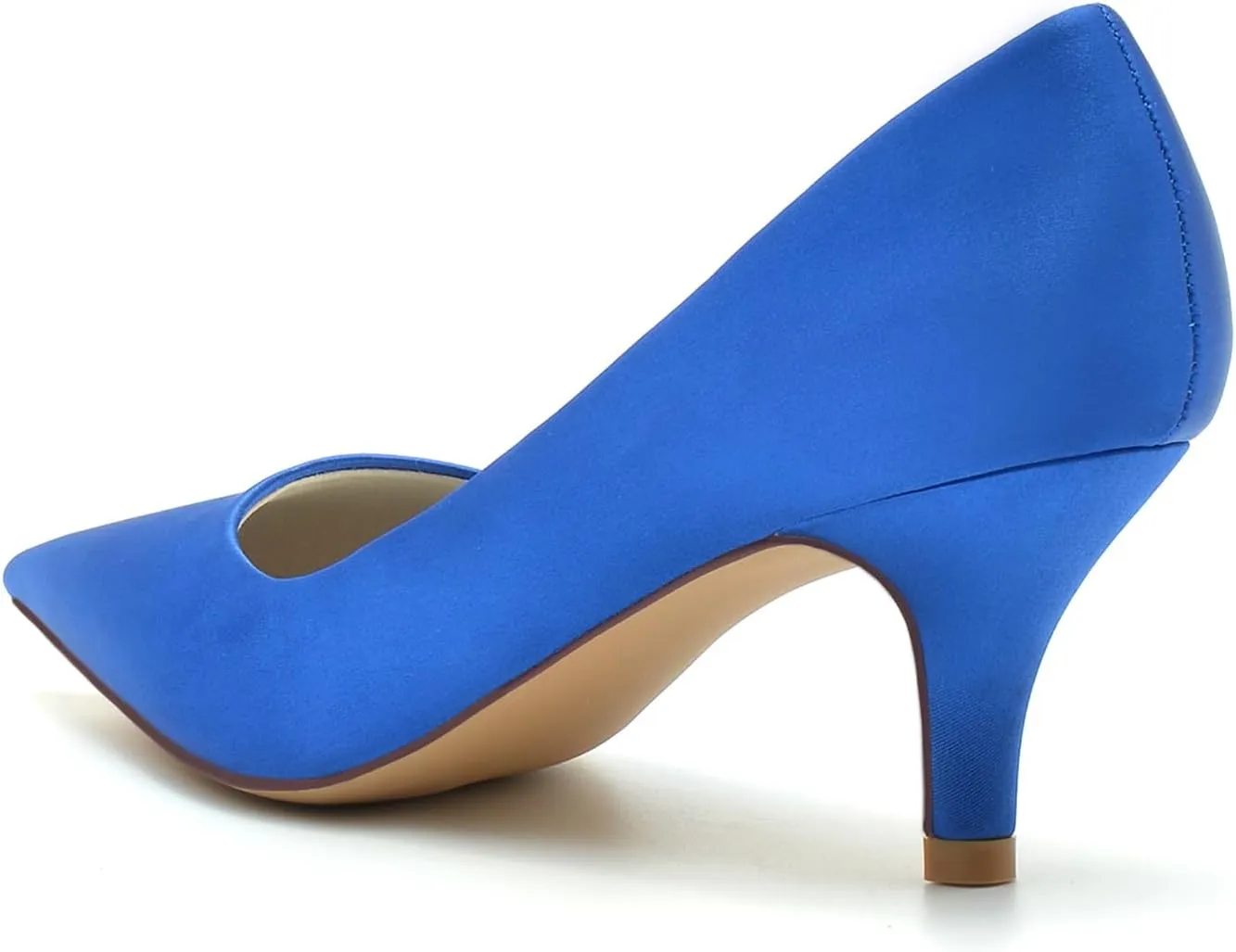Women's Pumps Slip On Closed Toe Bridal Shoes Pointed Toe Wedding Party Evening Dress Sandles