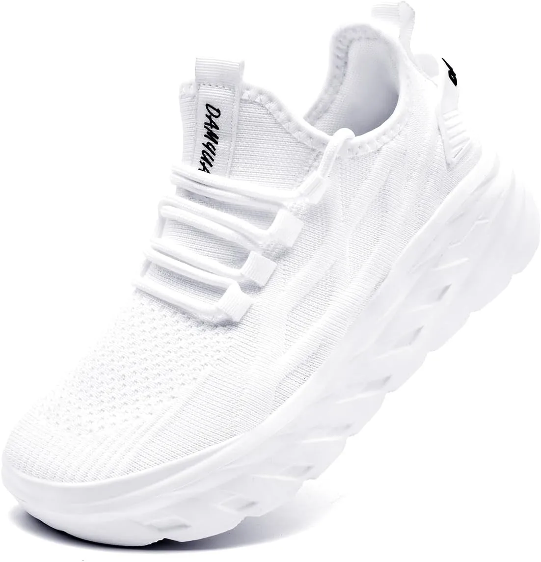 Women's Thick Soled Walking Shoes Slip On Height Increasing Sneakers Wide Comfortable Lightweight Breathable Work Outside