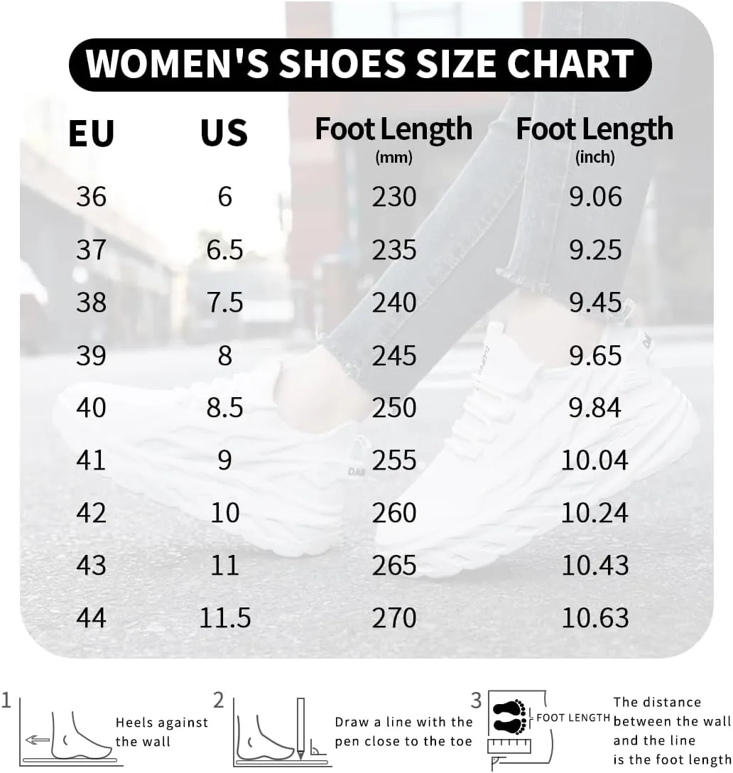 Women's Thick Soled Walking Shoes Slip On Height Increasing Sneakers Wide Comfortable Lightweight Breathable Work Outside