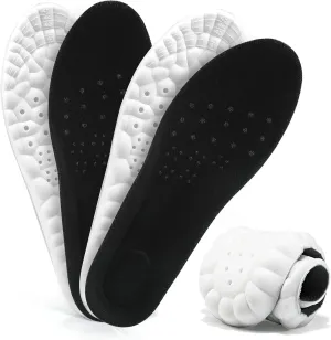 XINIFOOT Cloud Insoles for Men & Women – 2 Pairs Soft Memory Foam Shoe Inserts, Breathable Cushioned Soles for Running, Long Standing, Plantar Fasciitis Relief (US 8-11, Black)