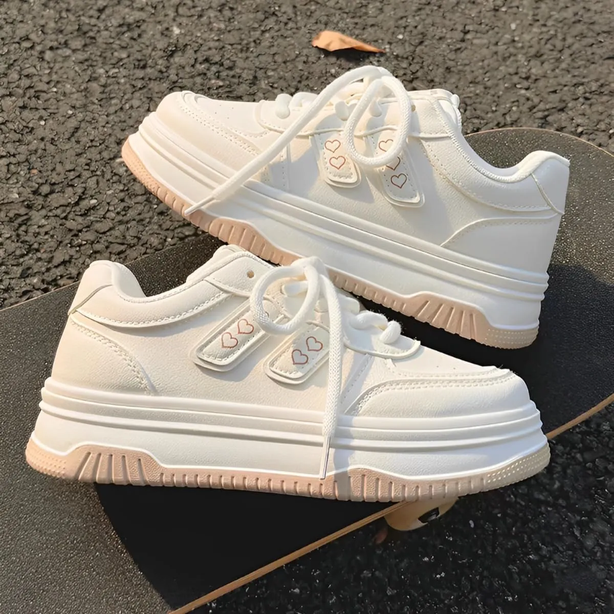 Y2k Chunky Sneakers for Women & Girls Cute Walking Shoes with Thick Sole for Travel & Gift Giving
