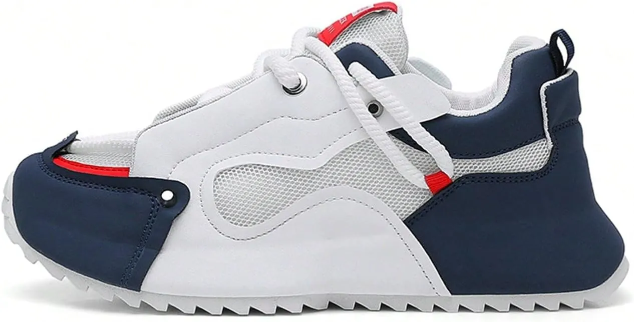 Y2K Modern Urban Style Non Slip Sport Sneakers for Men All Season Casual Comfort Shoes with Bold Design for Streetwear Running Daily Use