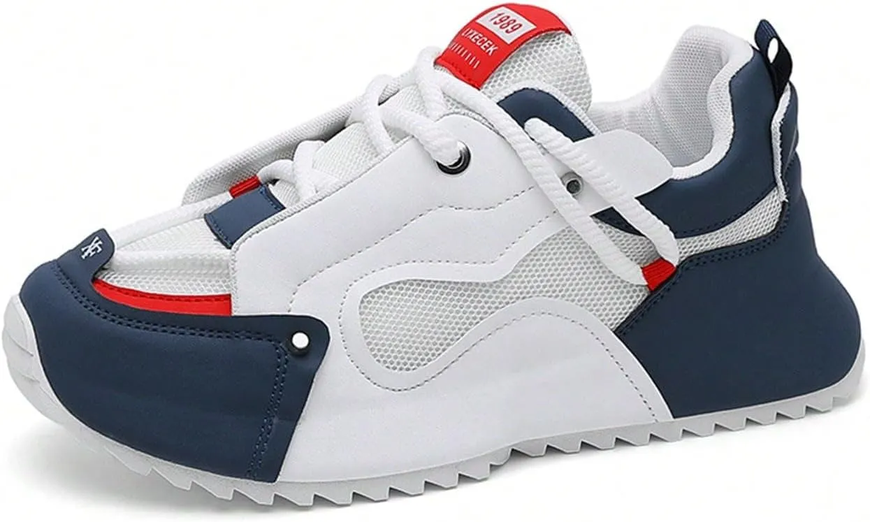 Y2K Modern Urban Style Non Slip Sport Sneakers for Men All Season Casual Comfort Shoes with Bold Design for Streetwear Running Daily Use