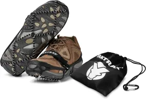 Yaktrax Pro Plus Traction Cleats for Ice and Snow, 360° Steel Coil Grip for All-Direction Traction, Flexible Thermoplastic Upper, Easy On/Off with Heel Tab, Includes Carry Bag & Carabiner