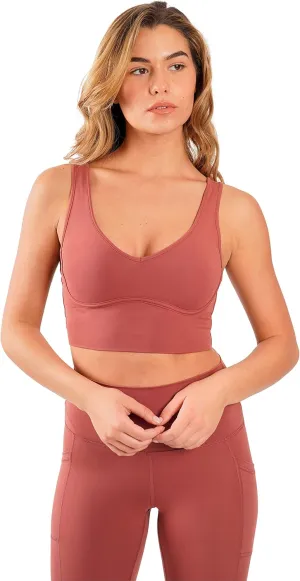Yogalicious Nude Tech Contouring Cropped Bra Top