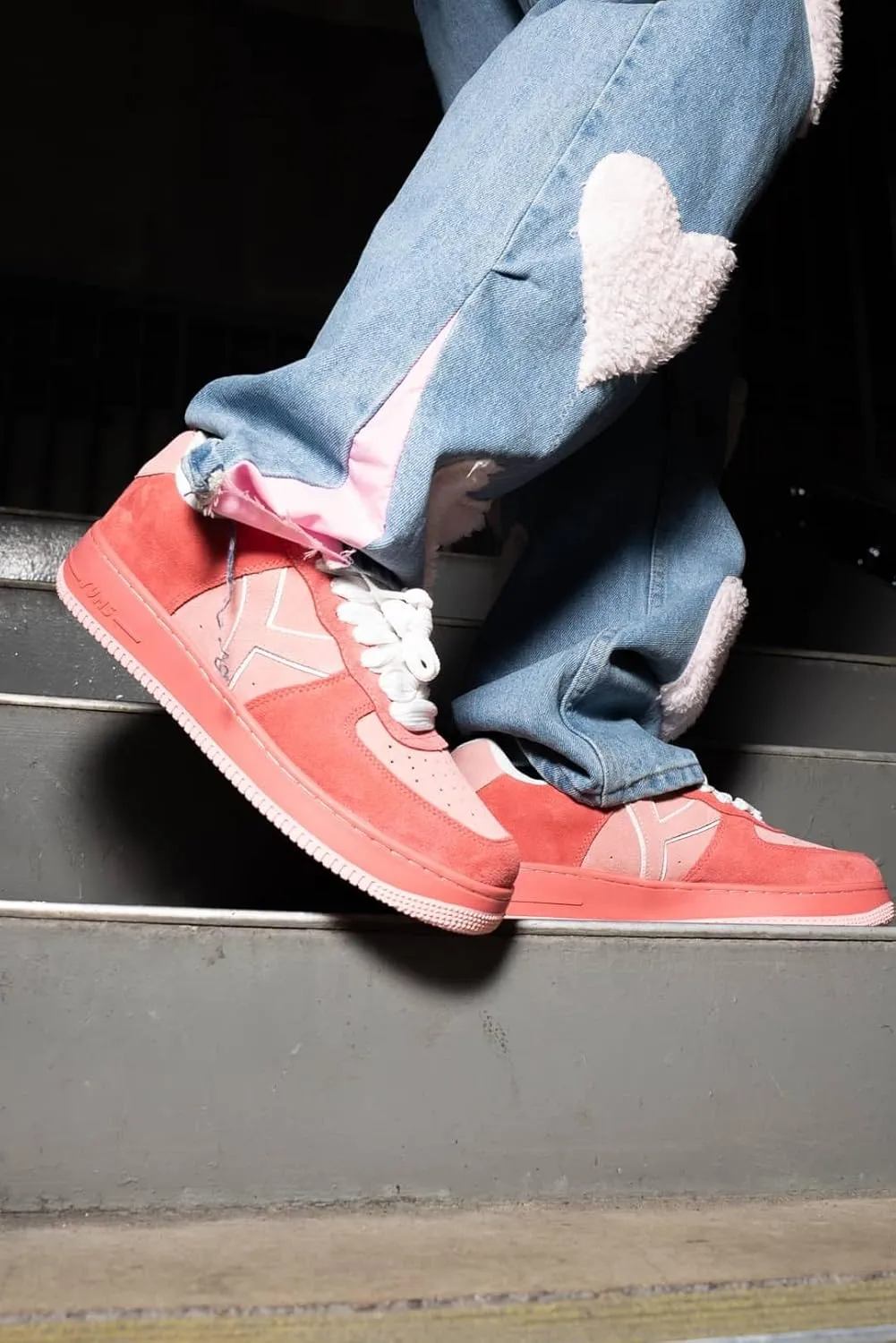YUMS Bubblegum Pink Low Top Suede Sneakers