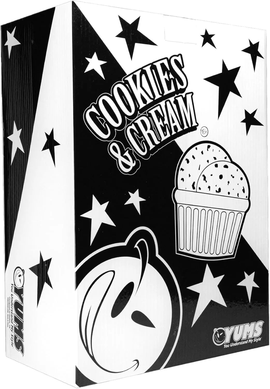 YUMS Cookies & Cream Low Top Black and White Leather Sneakers